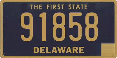 DE license plate 91858