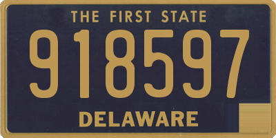 DE license plate 918597