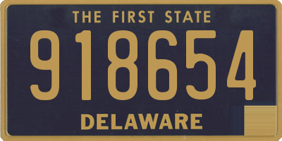 DE license plate 918654