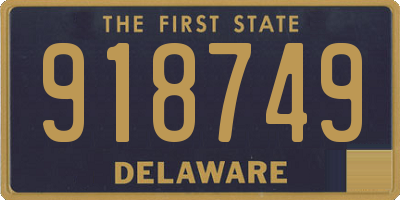 DE license plate 918749