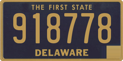 DE license plate 918778
