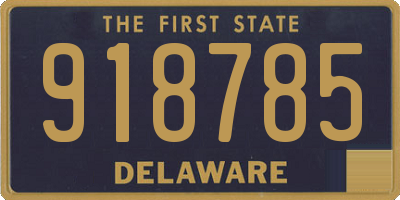 DE license plate 918785