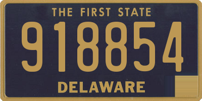 DE license plate 918854