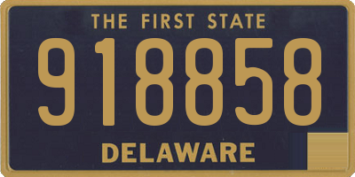 DE license plate 918858