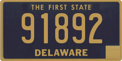 DE license plate 91892