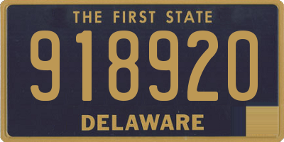 DE license plate 918920