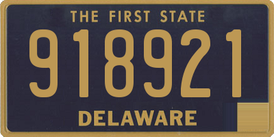 DE license plate 918921