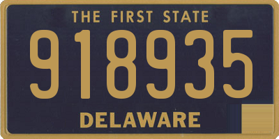 DE license plate 918935