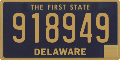DE license plate 918949