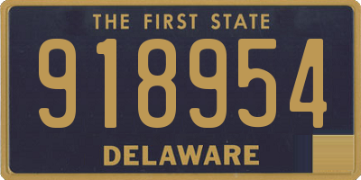 DE license plate 918954