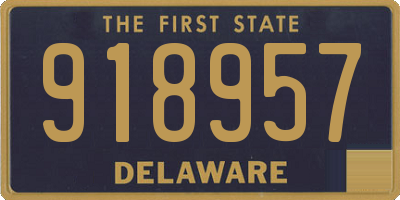 DE license plate 918957