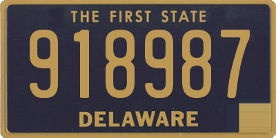 DE license plate 918987