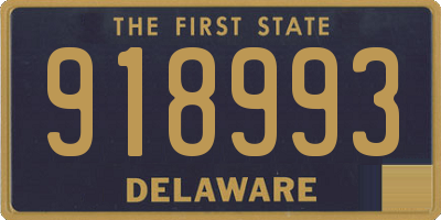 DE license plate 918993