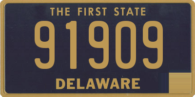 DE license plate 91909