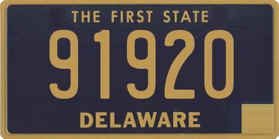 DE license plate 91920