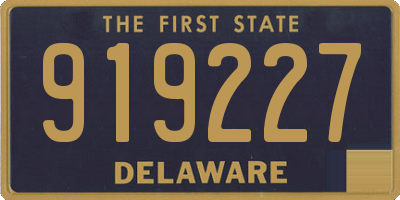 DE license plate 919227