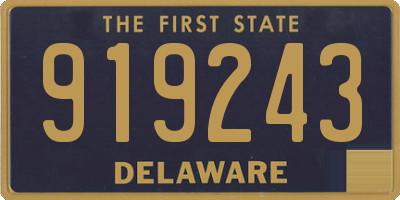 DE license plate 919243