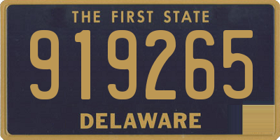 DE license plate 919265