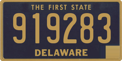 DE license plate 919283