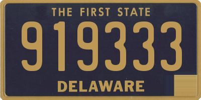 DE license plate 919333
