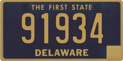 DE license plate 91934