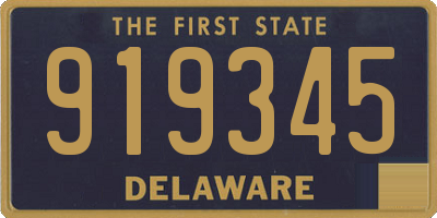 DE license plate 919345