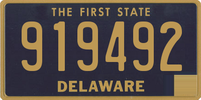 DE license plate 919492