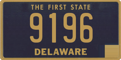 DE license plate 9196