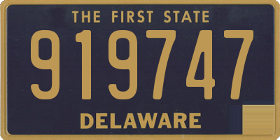 DE license plate 919747