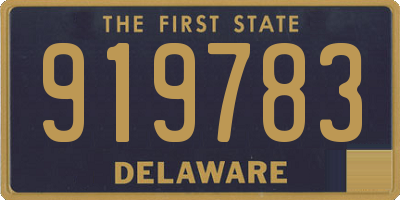 DE license plate 919783