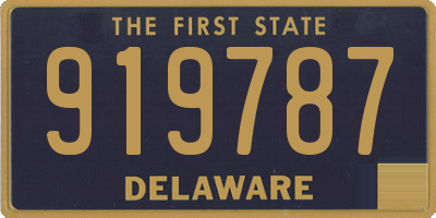 DE license plate 919787