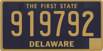 DE license plate 919792