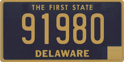 DE license plate 91980