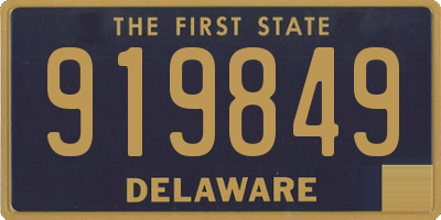 DE license plate 919849