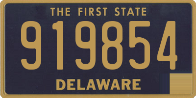 DE license plate 919854