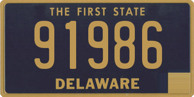 DE license plate 91986