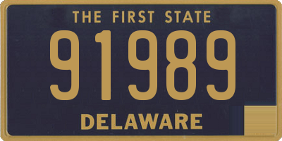 DE license plate 91989