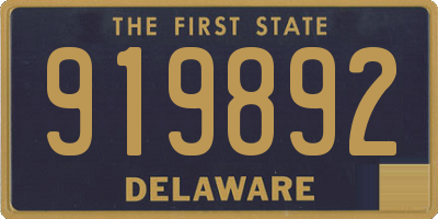 DE license plate 919892