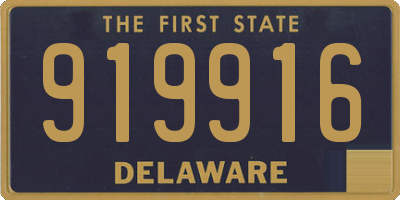 DE license plate 919916