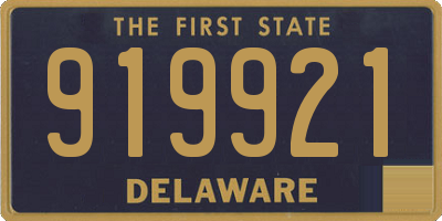DE license plate 919921