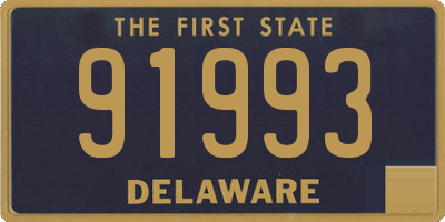 DE license plate 91993