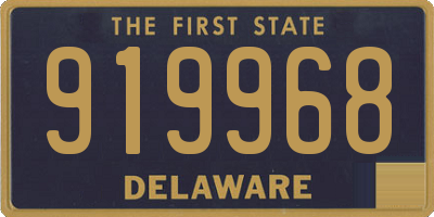 DE license plate 919968