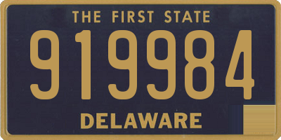 DE license plate 919984