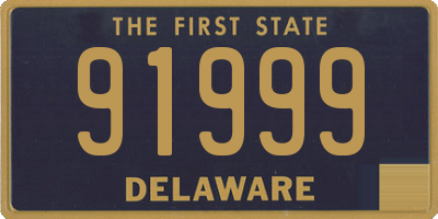 DE license plate 91999