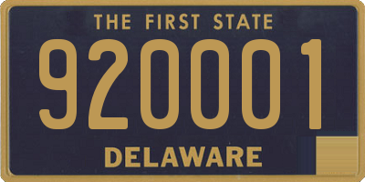 DE license plate 920001