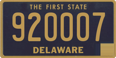 DE license plate 920007
