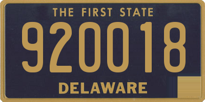 DE license plate 920018