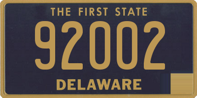 DE license plate 92002