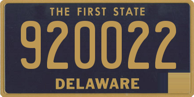 DE license plate 920022