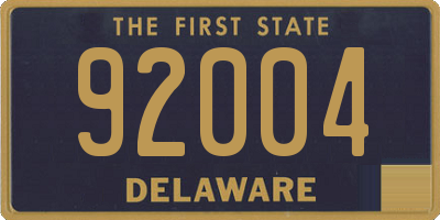 DE license plate 92004